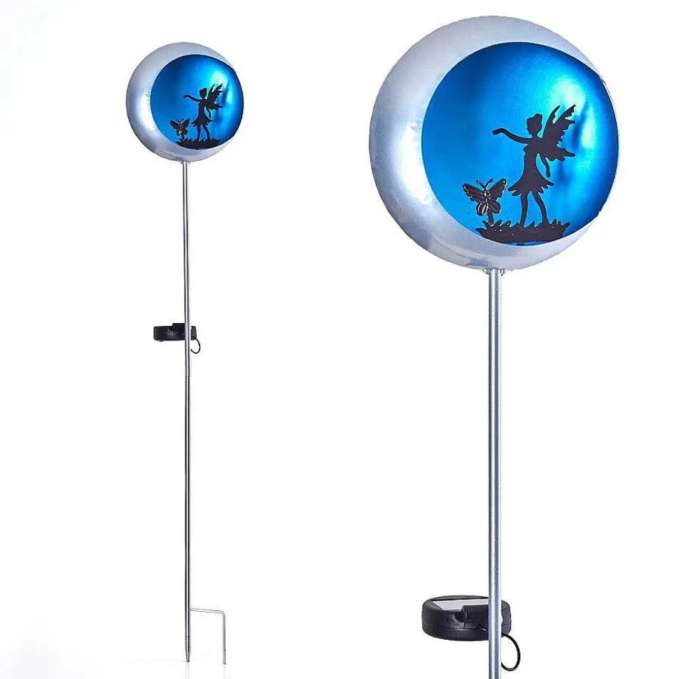 Lampe Solaire Loano Led Bleu, Argente, 1 Lumiere