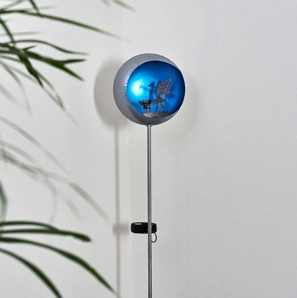 Lampe Solaire Loano Led Bleu, Argente, 1 Lumiere