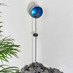 Lampe Solaire Loano Led Bleu, Argente, 1 Lumiere