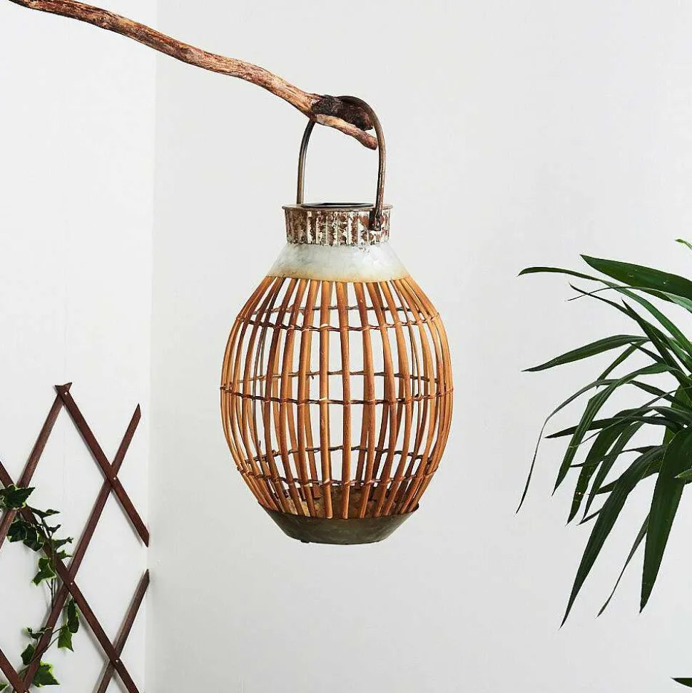 Lampe Solaire Mazomanie Led Bois Clair, Rouille, 1 Lumiere