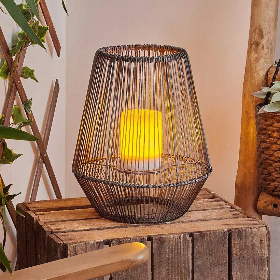 Lampe Solaire Mendola Led Gris, 1 Lumiere