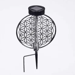 Lampe Solaire Mesan Led Noir, Argente, 1 Lumiere