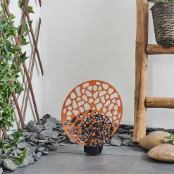 Lampe Solaire Mesan Led Rouille, Noir, 2 Lumieres