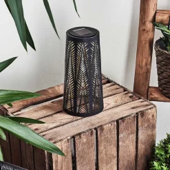 Lampe Solaire Meteo Led Or, Noir, 1 Lumiere