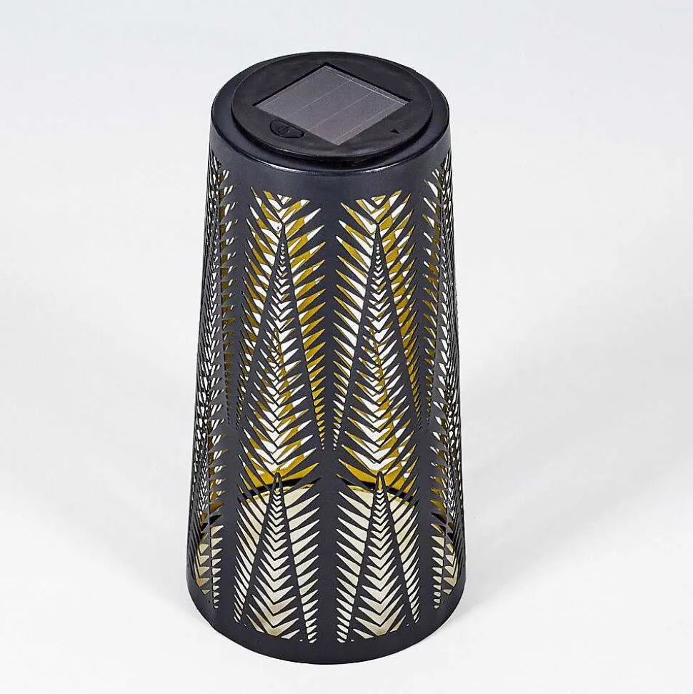 Lampe Solaire Meteo Led Or, Noir, 1 Lumiere