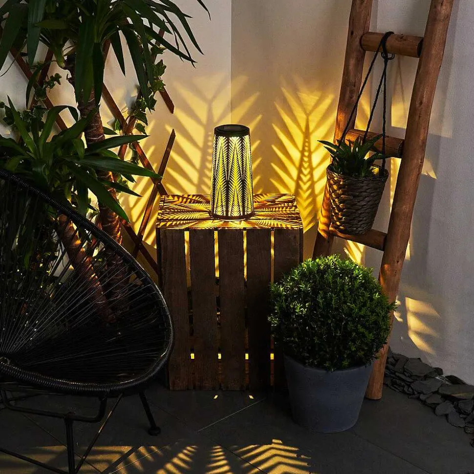 Lampe Solaire Meteo Led Or, Noir, 1 Lumiere