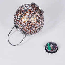 Lampe Solaire Moreland Led Cuivre, Noir, Argente, 1 Lumiere