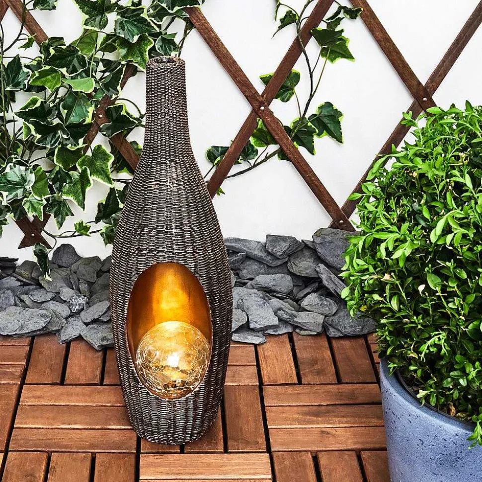 Lampe Solaire Otterstad Led Brun, Or, 1 Lumiere