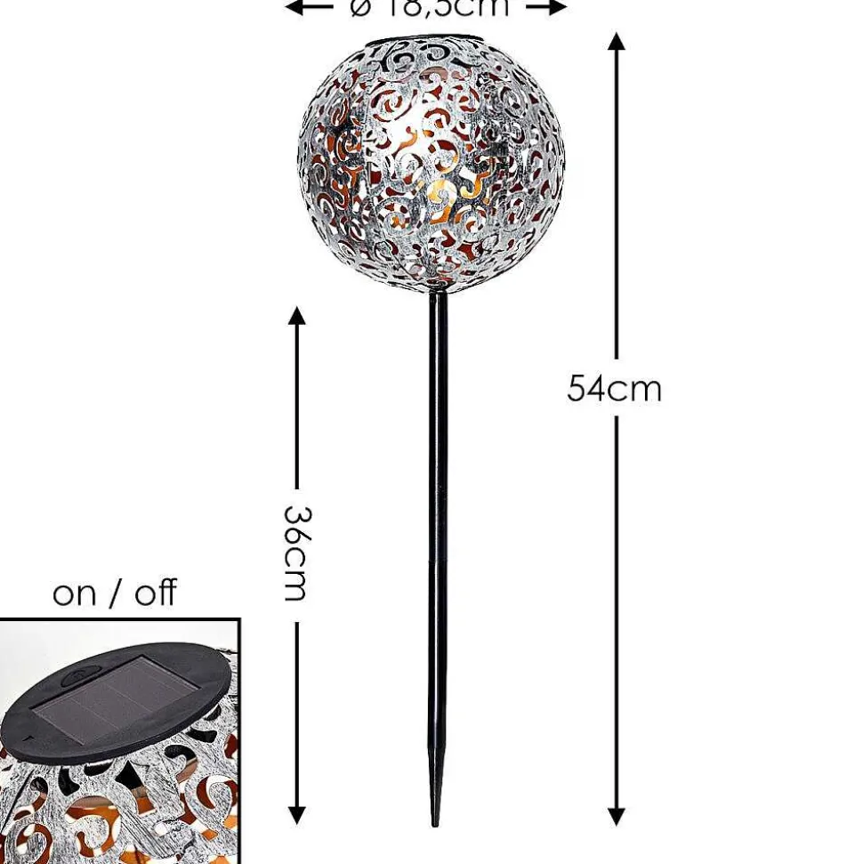 Lampe Solaire Paradiski Led Noir, 1 Lumiere