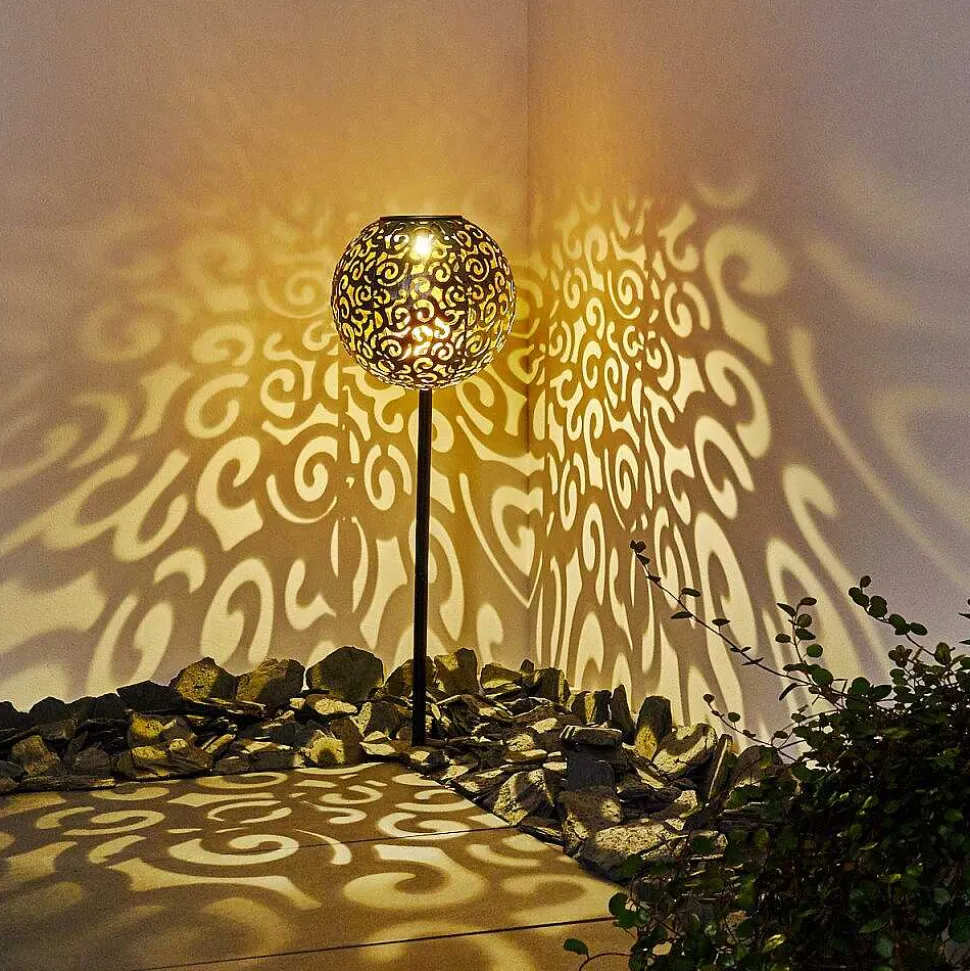 Lampe Solaire Paradiski Led Noir, 1 Lumiere