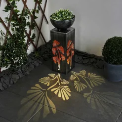 Lampe Solaire Parikia Led Cuivre, Noir, Argente, 1 Lumiere