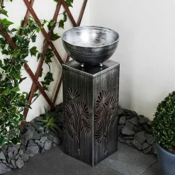 Lampe Solaire Parikia Led Cuivre, Noir, Argente, 1 Lumiere