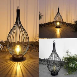 Lampe Solaire Pasadena Led Noir, 1 Lumiere