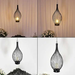 Lampe Solaire Pasadena Led Noir, 1 Lumiere