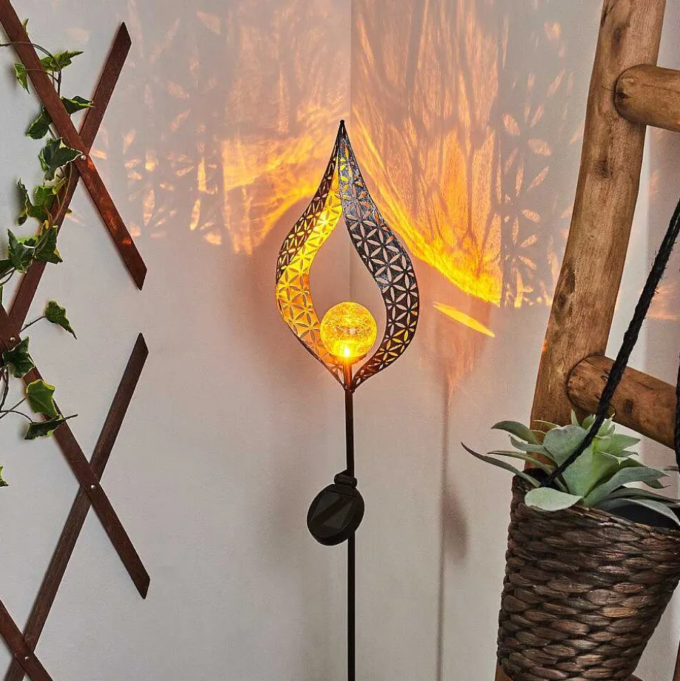 Lampe Solaire Rovinj Led Cuivre, Noir, 1 Lumiere