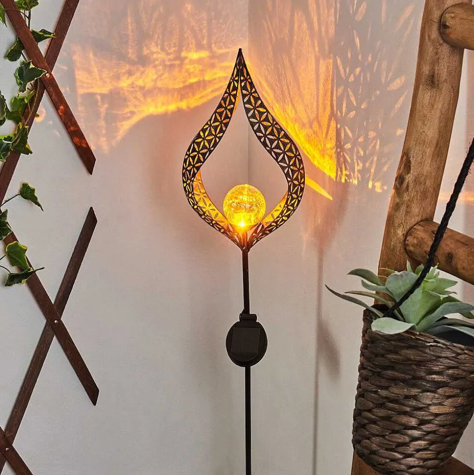 Lampe Solaire Rovinj Led Cuivre, Noir, 1 Lumiere