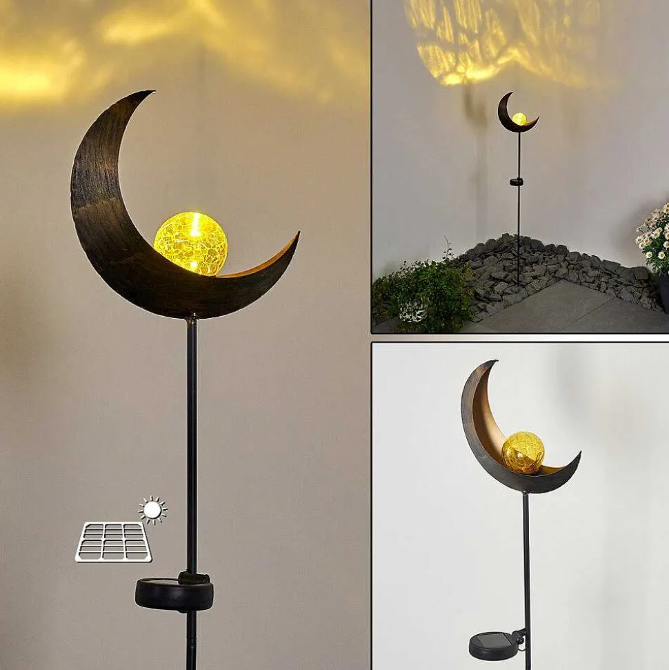 Lampe Solaire Rovinj Led Cuivre, Noir, 1 Lumiere