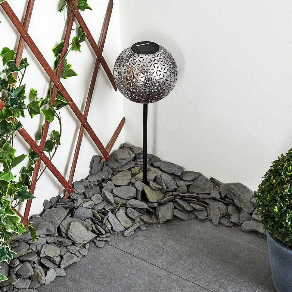 Lampe Solaire Samoao Led Cuivre, Noir, Argente, 1 Lumiere