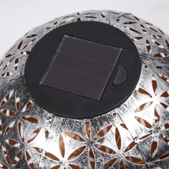 Lampe Solaire Samoao Led Cuivre, Noir, Argente, 1 Lumiere