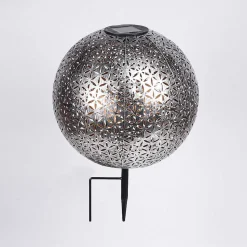 Lampe Solaire Samoao Led Cuivre, Noir, Argente, 1 Lumiere