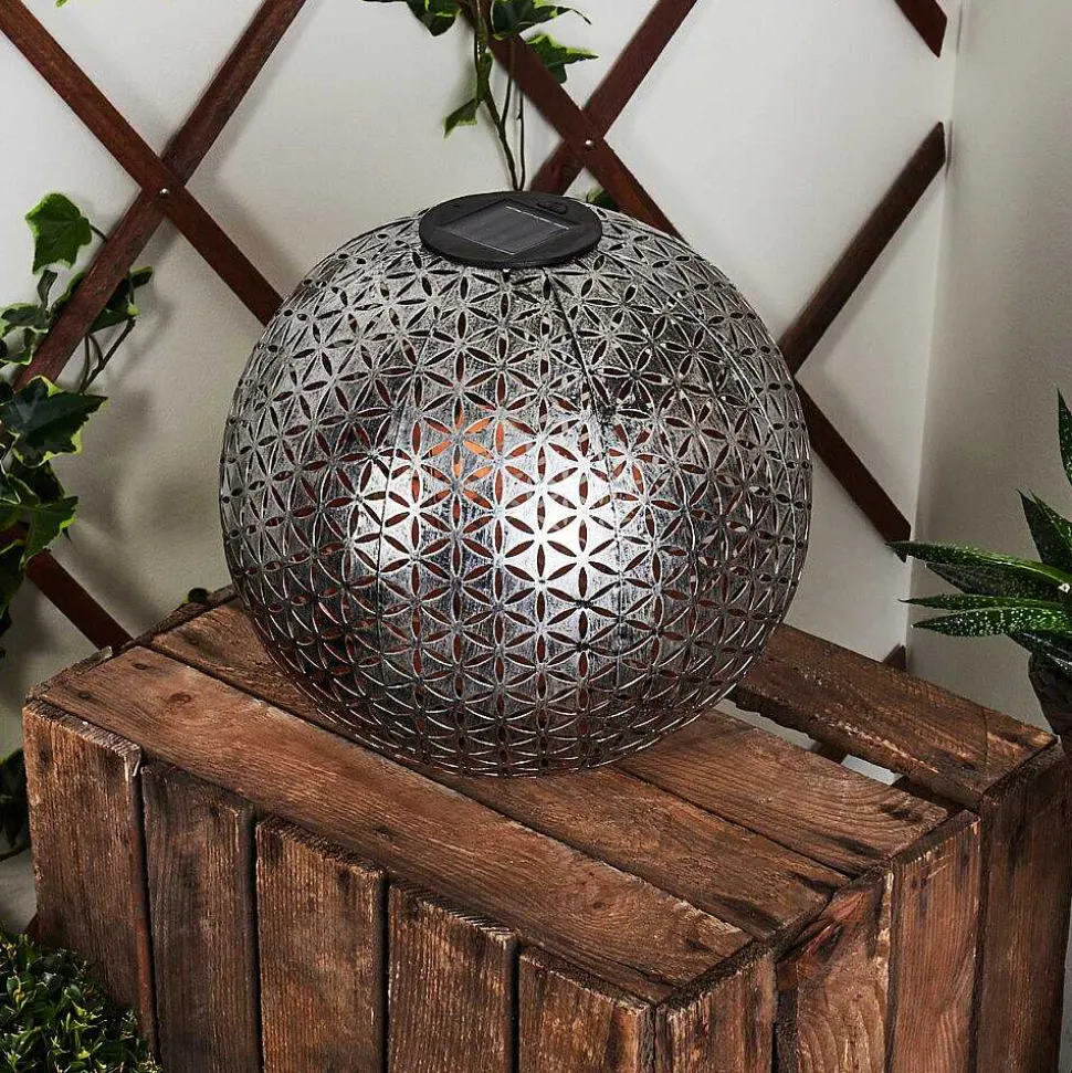 Lampe Solaire Samoao Led Cuivre, Noir, Argente, 1 Lumiere