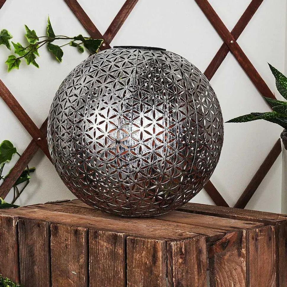 Lampe Solaire Samoao Led Cuivre, Noir, Argente, 1 Lumiere