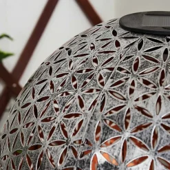 Lampe Solaire Samoao Led Cuivre, Noir, Argente, 1 Lumiere