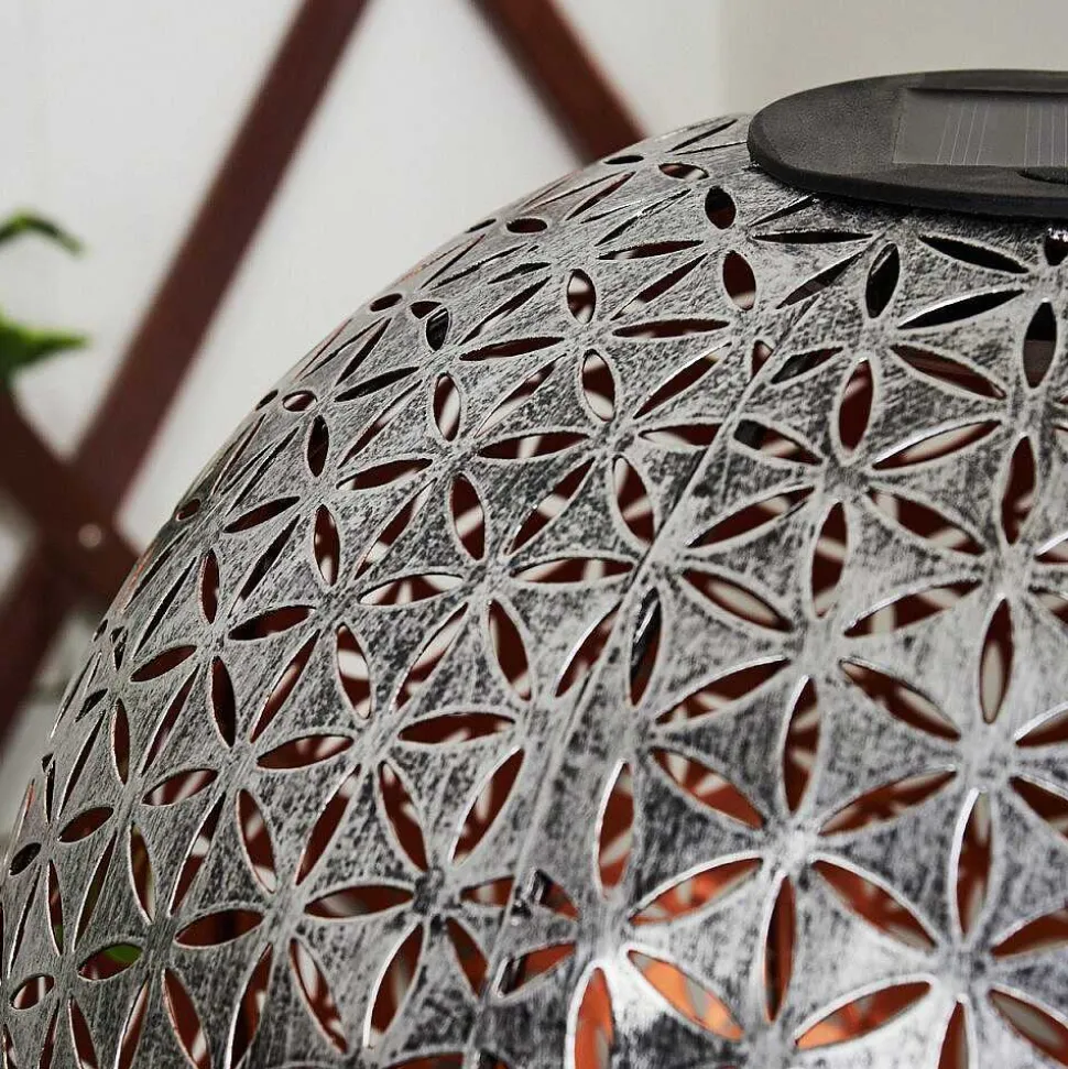 Lampe Solaire Samoao Led Cuivre, Noir, Argente, 1 Lumiere