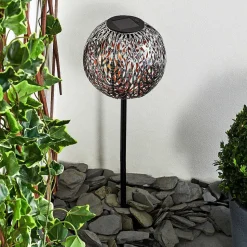 Lampe Solaire Samoao Led Cuivre, Noir, Argente, 1 Lumiere