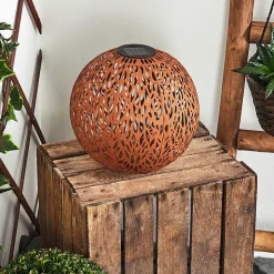 Lampe Solaire Samoao Led Rouille, Noir, 1 Lumiere