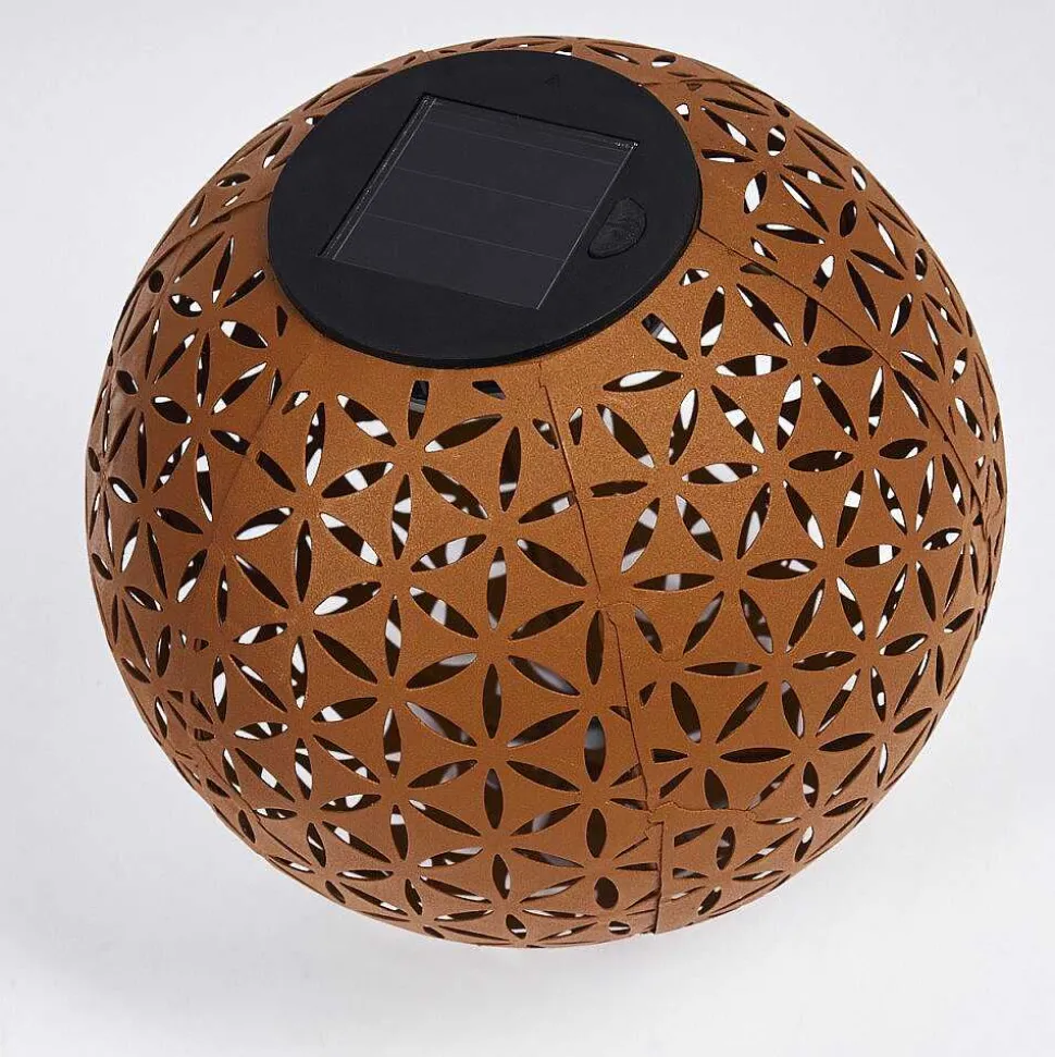 Lampe Solaire Samoao Led Rouille, Noir, 1 Lumiere