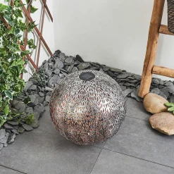 Lampe Solaire Samoao Led Cuivre, Noir, Argente, 1 Lumiere