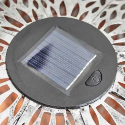 Lampe Solaire Samoao Led Cuivre, Noir, Argente, 1 Lumiere