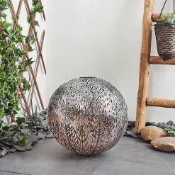 Lampe Solaire Samoao Led Cuivre, Noir, Argente, 1 Lumiere