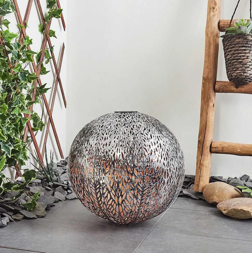 Lampe Solaire Samoao Led Cuivre, Noir, Argente, 1 Lumiere