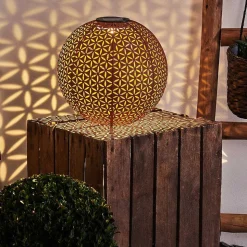 Lampe Solaire Samoao Led Rouille, Noir, 1 Lumiere