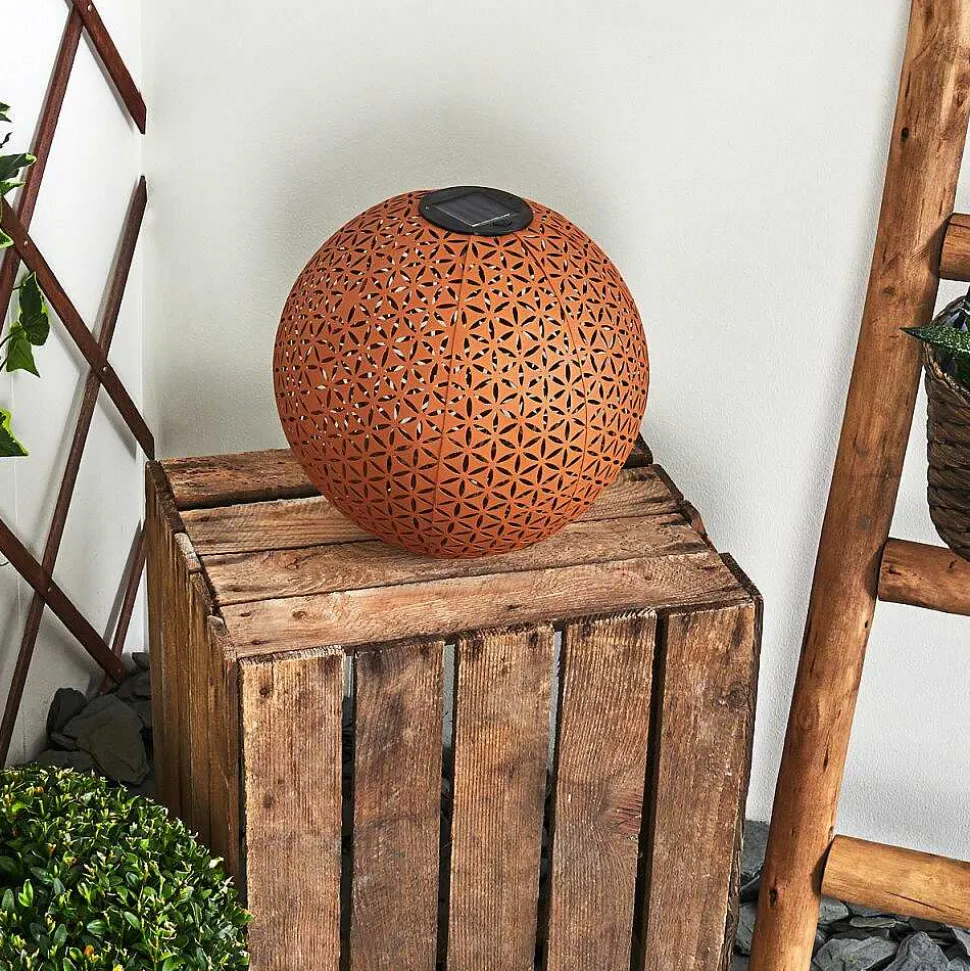 Lampe Solaire Samoao Led Rouille, Noir, 1 Lumiere