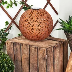 Lampe Solaire Samoao Led Rouille, Noir, 1 Lumiere