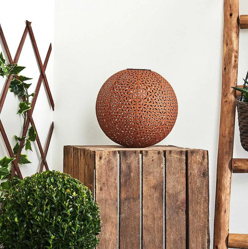 Lampe Solaire Samoao Led Rouille, Noir, 1 Lumiere