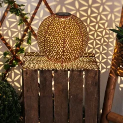 Lampe Solaire Samoao Led Rouille, Noir, 1 Lumiere