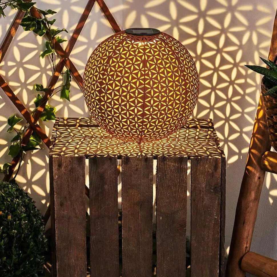 Lampe Solaire Samoao Led Rouille, Noir, 1 Lumiere