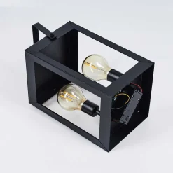 Lampe Solaire Sciolze Led Noir, Transparent, 2 Lumieres