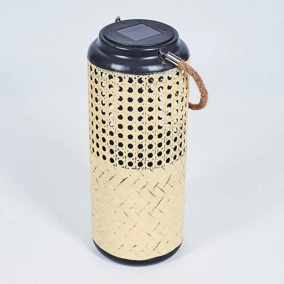 Lampe Solaire Sessivi Led Brun, Bois Clair, Noir, 1 Lumiere