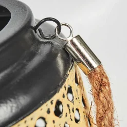 Lampe Solaire Sessivi Led Brun, Bois Clair, Noir, 1 Lumiere