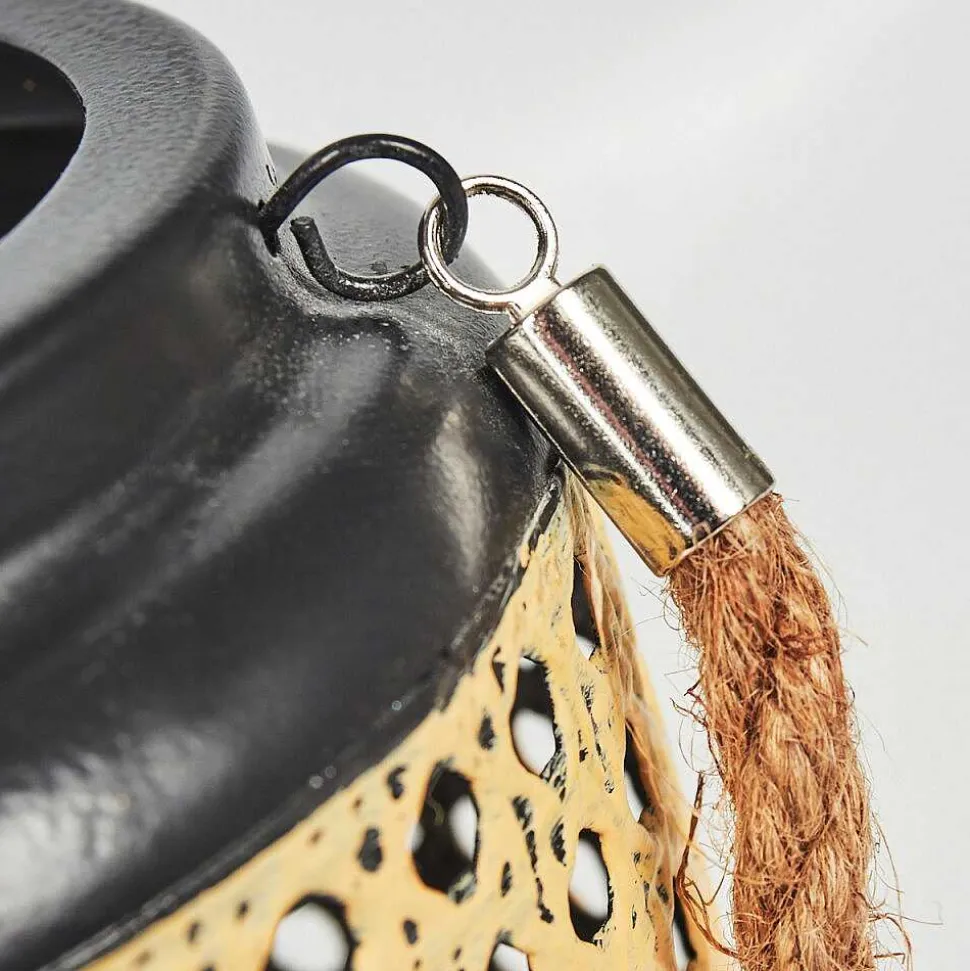 Lampe Solaire Sessivi Led Brun, Bois Clair, Noir, 1 Lumiere