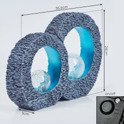 Lampe Solaire Siviri Led Bleu, Gris, Transparent, 1 Lumiere