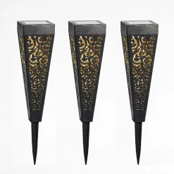 Lampe Solaire Staranzano Led Jaune, Noir, 1 Lumiere