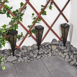 Lampe Solaire Staranzano Led Jaune, Noir, 1 Lumiere