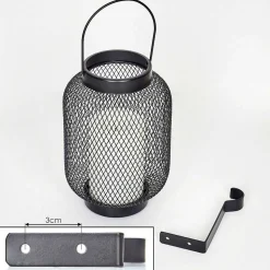 Lampe Solaires Anjullan Led Noir, 1 Lumiere