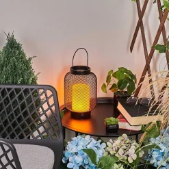 Lampe Solaires Anjullan Led Noir, 1 Lumiere